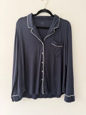 Cozy Earth Bamboo Pajama Top ONLY Navy Soft Cozy Sleep